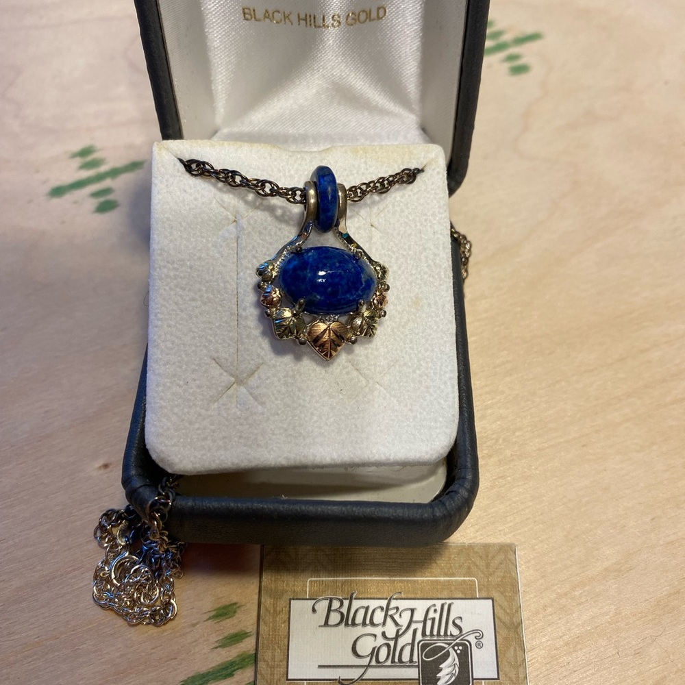 Blue lapis black hills gold  Necklace